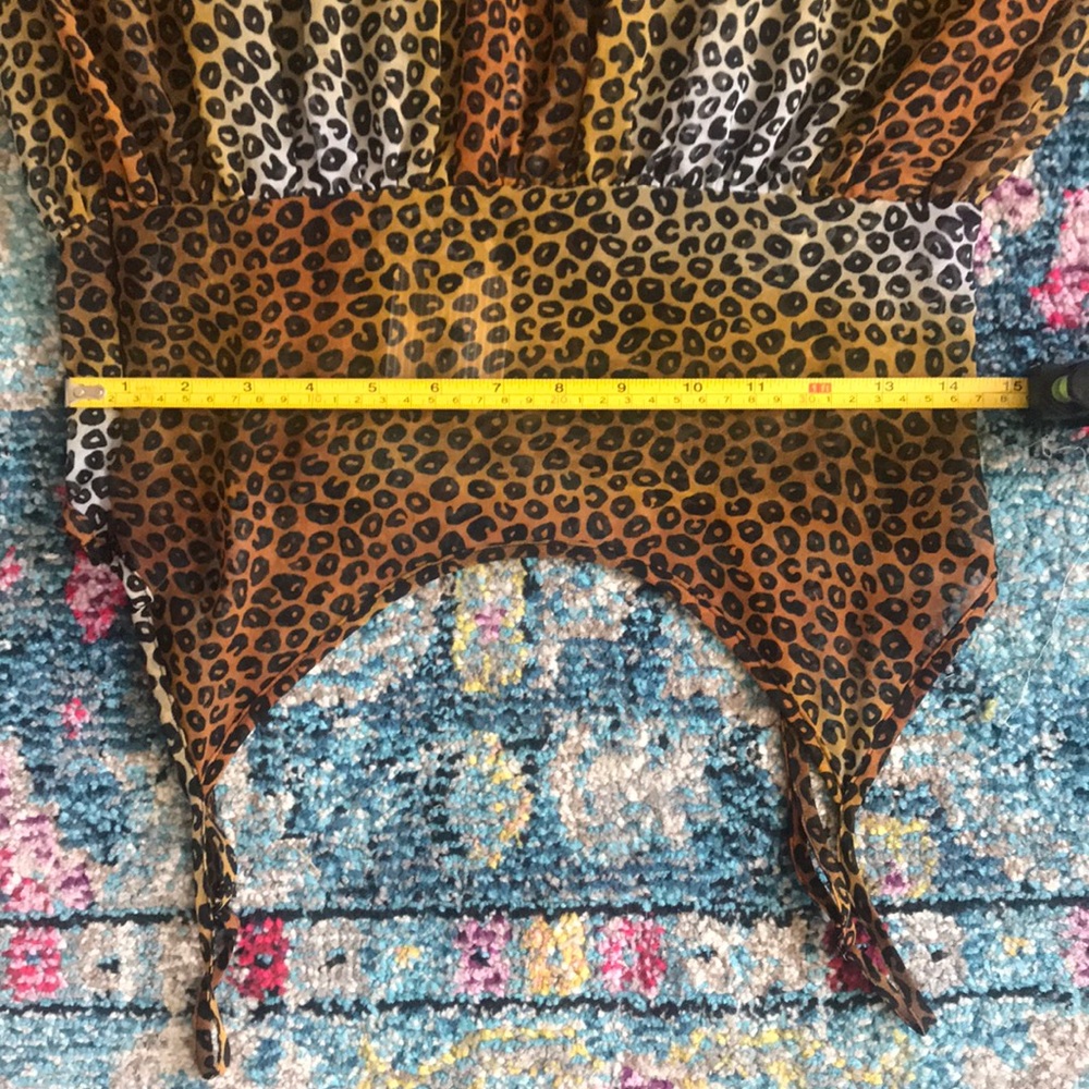 Leopard maxi tiered tank dress *its sheer* - Picture 2 of 5